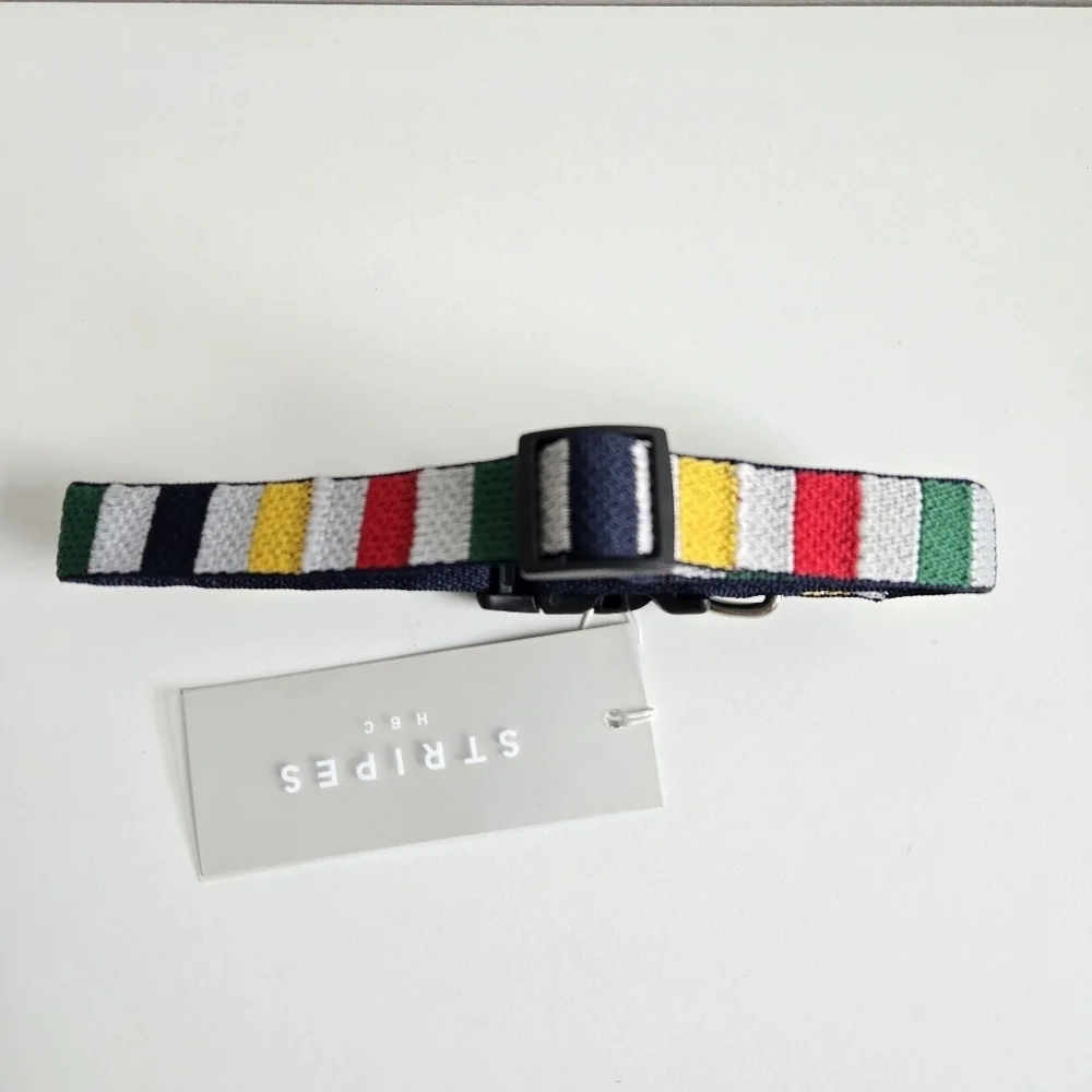 New Hudson Bay Company The Harry Barker Collection Stripes Dog Collar Large NWT